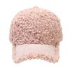 Autumn and Winter Lamb Velvet Baseball Cap Korean Style Simple Casual Solid Color Versatile Peaked Cap Thickened Warm Sun Visor