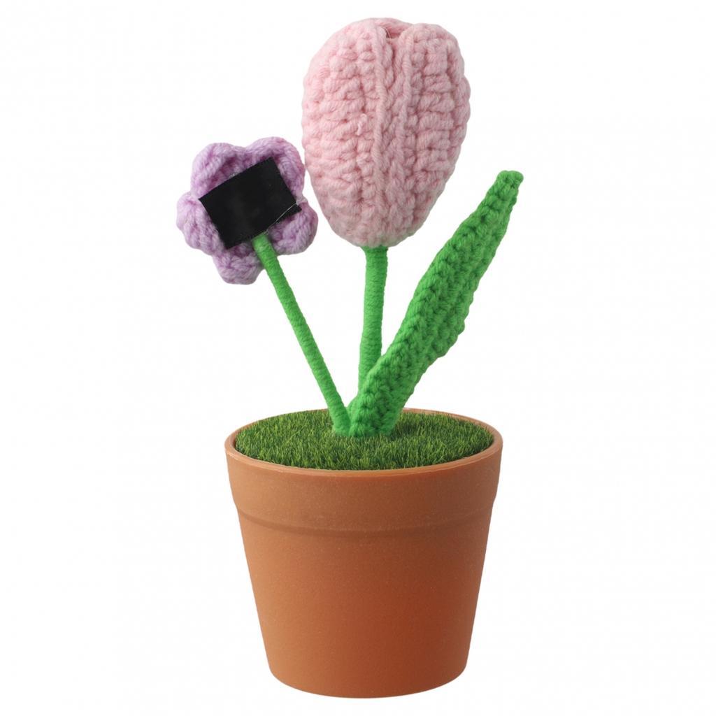 Decorative Wool Flowers Pot for Creating a Cozy Indoor Environment