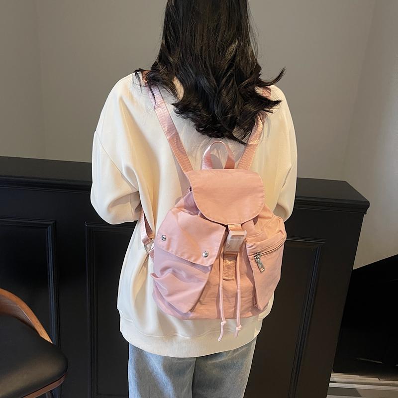 Einfarbiger Reiserucksack aus Nylon für Damen