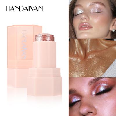 HANDAIYAN 6-Color Jelly Shimmer Highlighter Stick - Multi-Use Fine Glow for Face & Body