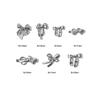 10 Pcs Glossy Silver Ribbon Nail Art Charm 3D Metal Alloy Bows Silk Ribbon Nail Decoration Diy Retro Metallic Nail Accessories
