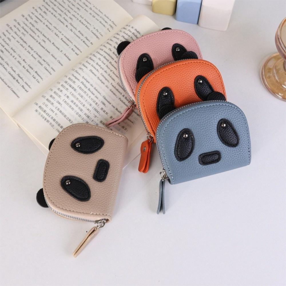 Zipper PU Leather Coin Purse Mini Women Wallet Fashion Panda Card Holder Women
