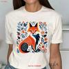Fennec Fox Folk Art T Shirt Forestcore Cottage Core Nordic Christmas Fairy Clothing Winter Scandinavian Vintage Vintage