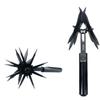 2 in 1 Garden Rotary Cultivator Lawn Loosening Rotary Tiller Soil Tiller Aerator Lawn Tool for Reseeding Grass Soil Mixing