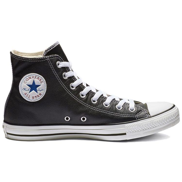 Chuck Taylor All Star Converse Leather High 'Black' 132170C