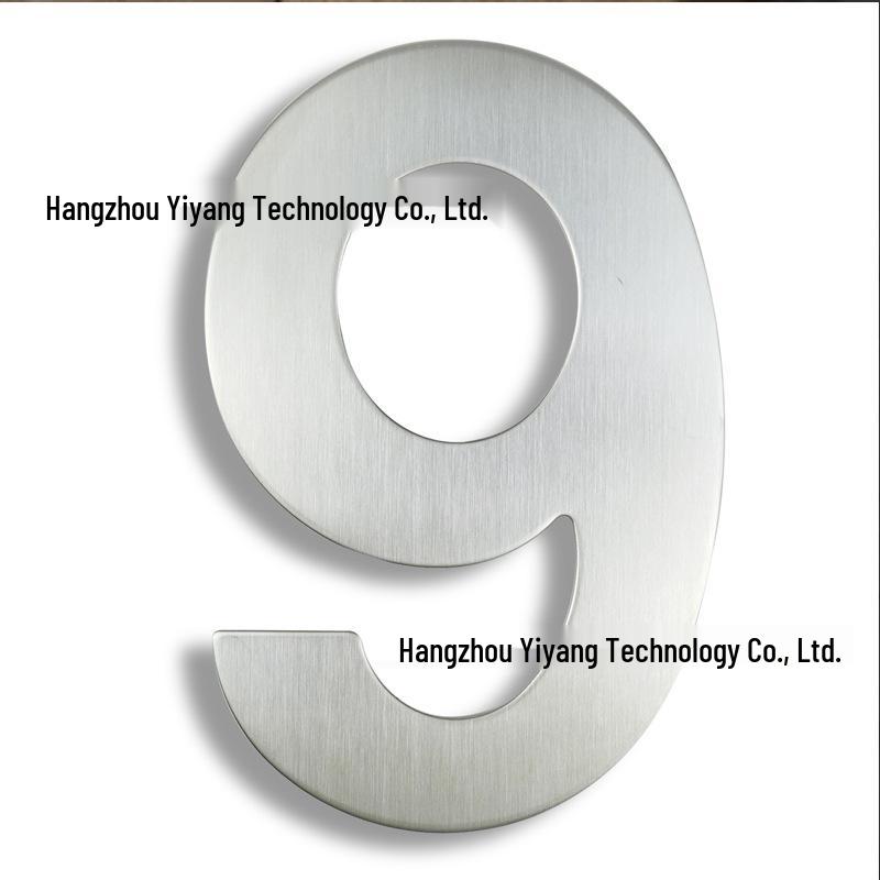 15CM 3D Stainless Steel Outdoor House Number - 6 Inch