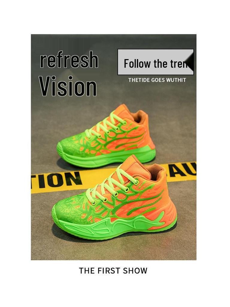 2025 Men's High-Top Waterproof Leather Basketball Shoes - Lightweight, Trendy, Cement Busters for Teens & Boys