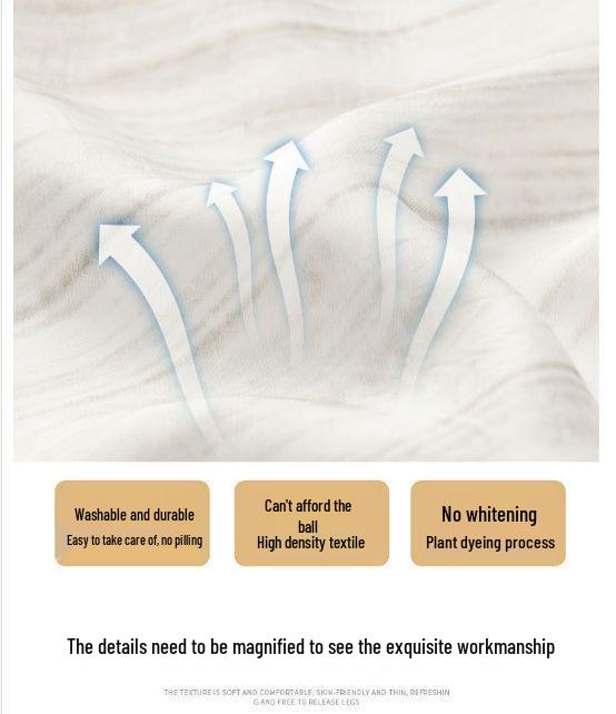 Pantaloni cu picior larg din mătase de gheață satinată cu imprimeu cerneală, stil subțire pentru vara 2025, design cool Yamamoto cu drapaj plisat.