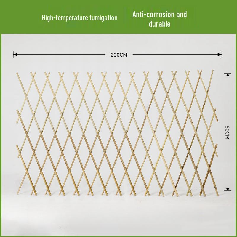 Expandable Bamboo Fence Panel for Outdoor Patio and Garden – Anti-Corrosion Support Pole for Landscaping and Partitioning.