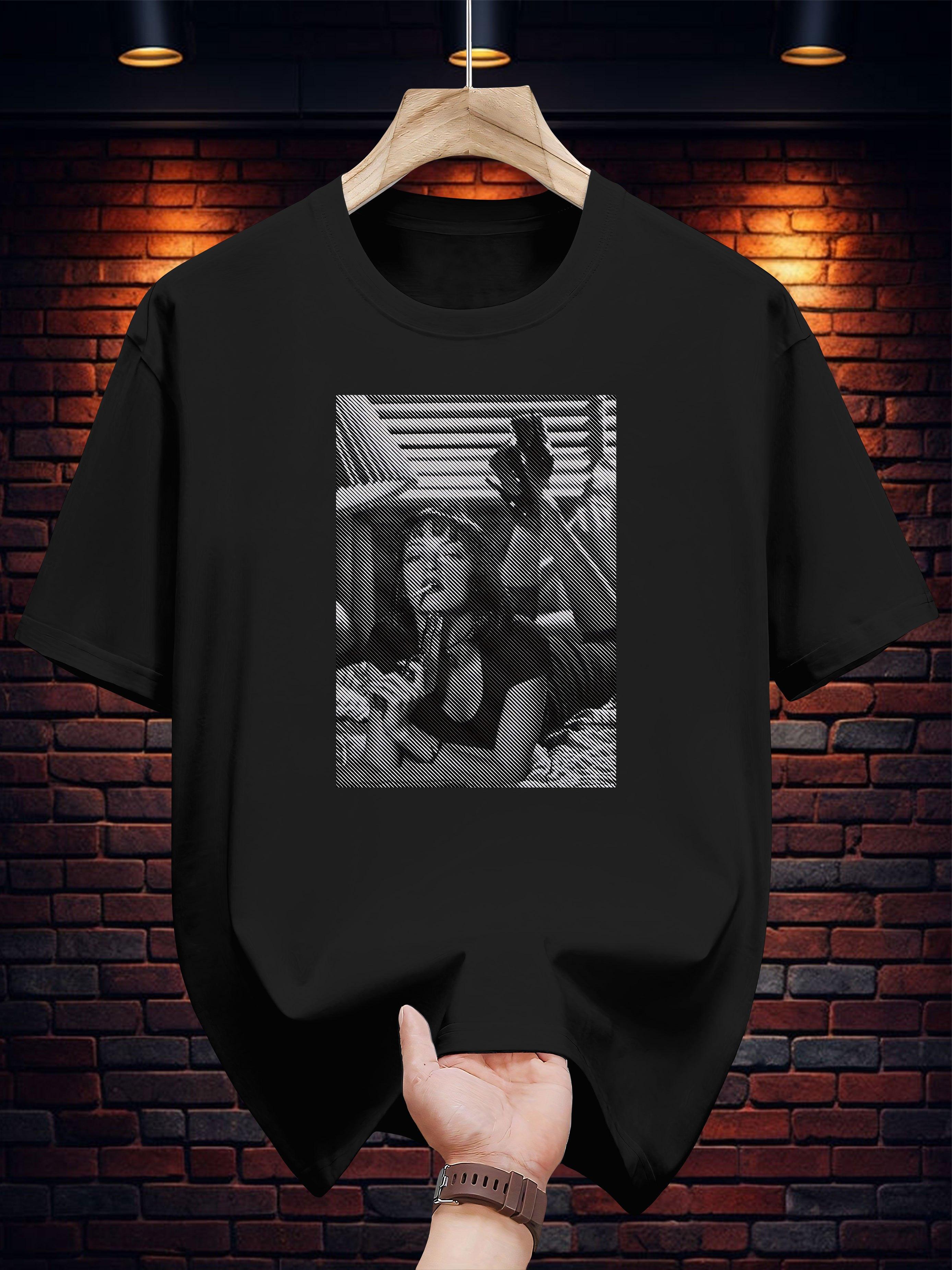 T-shirt with Vibrant Graphic Print - Regular Fit Casual Summer Tee XXXL