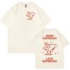 Less Depresso More Espresso Retro Cartoon TShirt Men Women Cute Aesthetic Short Sleeve Tshirts Casual Oversized Cotton T Shirt