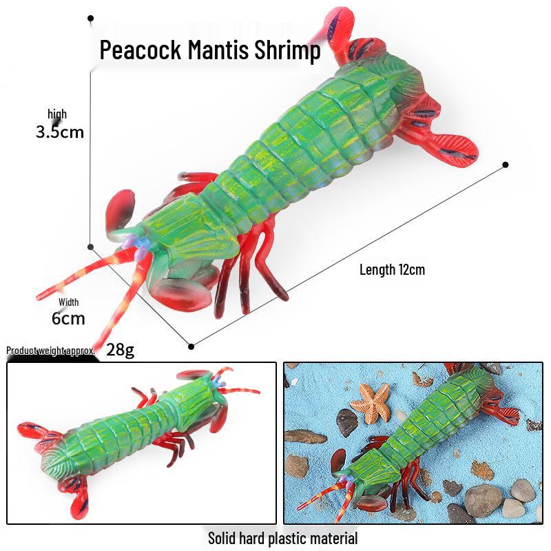 Marine Life Animal Simulation Toy Set: Squid, Crab, Starfish, Tuna