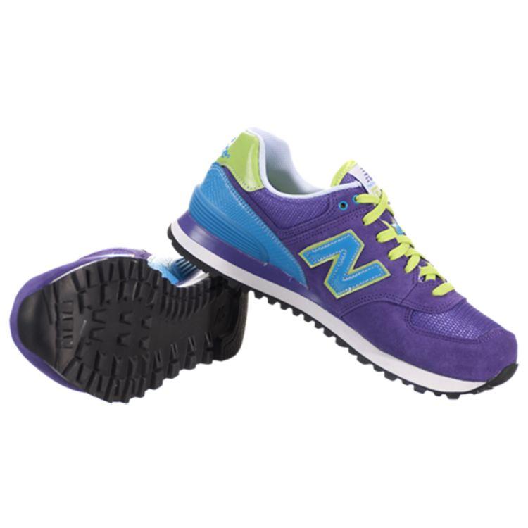 New Balance Nb 574 Carnival Comfortable Breathable Low-Top Running Shoes Women Sneaker Purple Blue WL574BFU