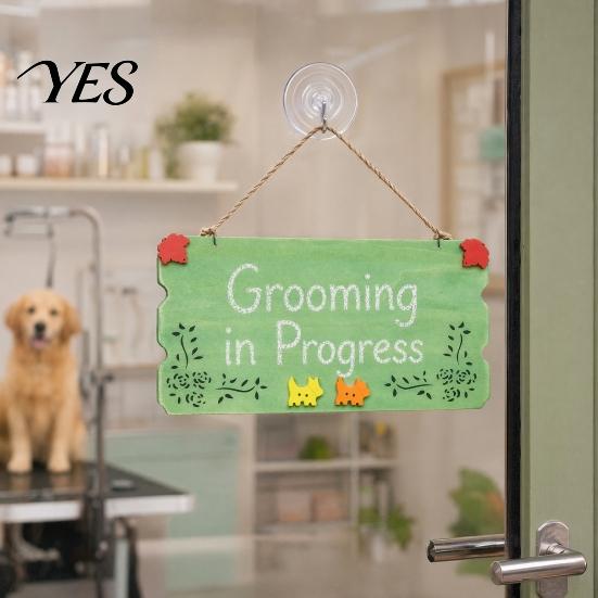 Writable Door Plaque Sign for Pet Shops And Homes, Chalkboard Surface Decorative Plaque, Retro Style Wooden Hanging Wall Decor Customizable