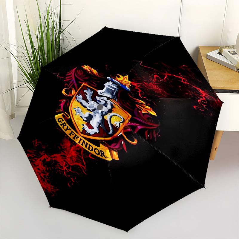 1pc Gryffindor Crest Fire Umbrella with Plastic Handle,Suitable for All Seasons Travel Outdoor Multi-functional UmbrellaDCS300