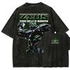 Real Steel Washed T-shirt 2026 New Model Personality Clothes Shirt Year Round Clothing Retro Fashion Vintage Loose Gift High Quality
