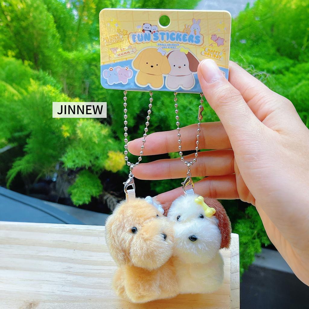 Cute Hugging Animal Plush Keychain Set, 8 Styles Coupled Animal Bag Charms,Hugging Panda/Bear Keyrings, Fluffy Plush Animal Pair Pendant Collection