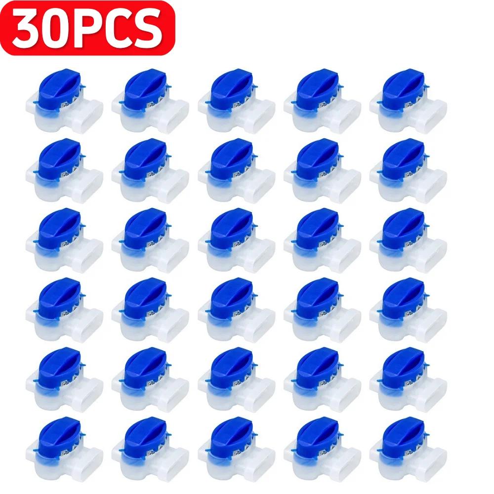 

100Pcs 3 Holes Cable Connector Waterproof Connection Clamps Without Stripping for Gardena/Husqvarna/Worx/Robomow Lawnmower