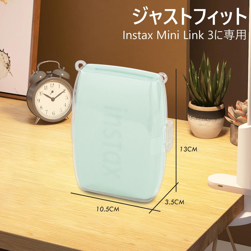 HIYQIN Smartphone Printer Case, Instax Mini Link3 Case, Bag for Fujifilm Instax Mini Link3 Smartphone Printer, Clear Cover with Shoulder Strap