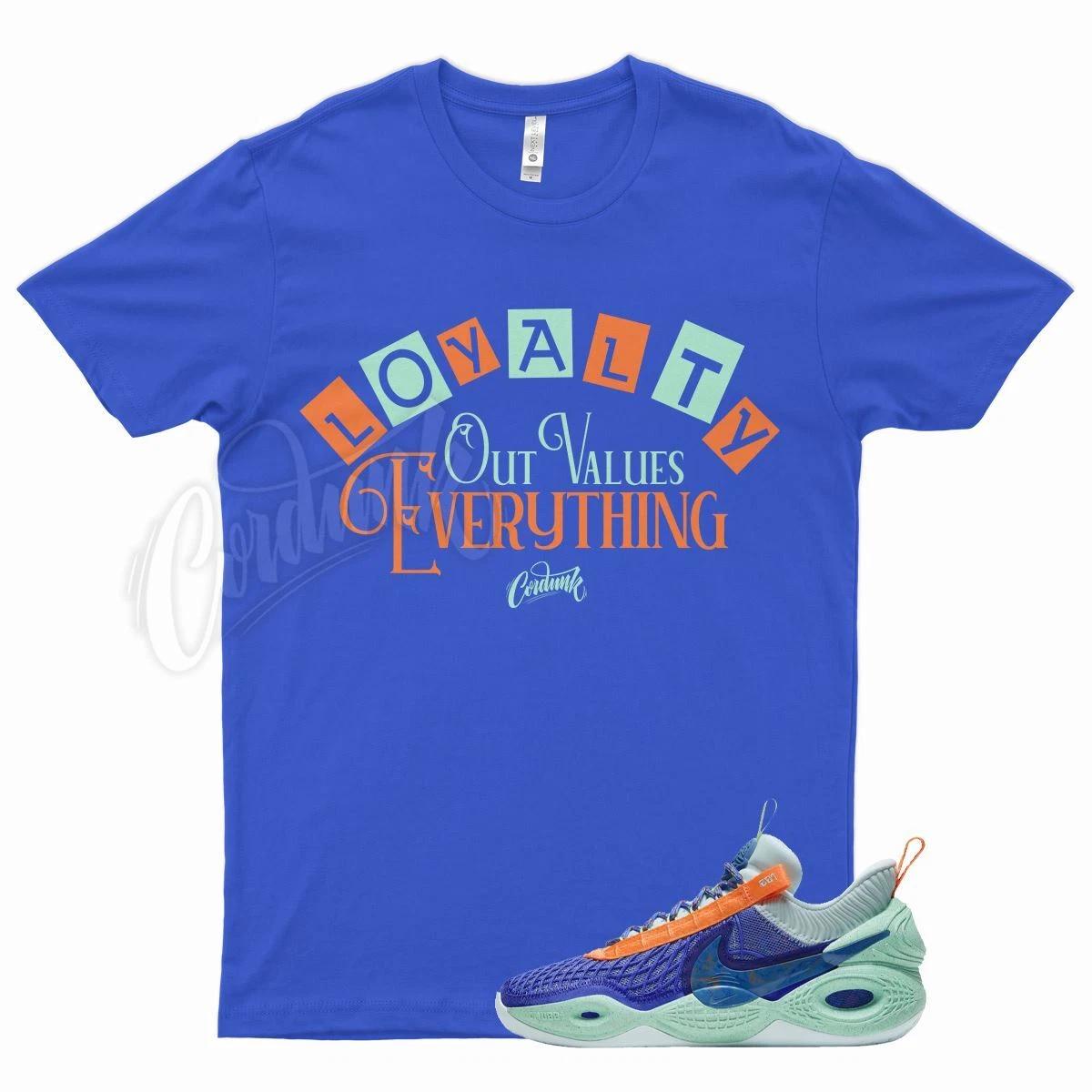 Royal LOYALTY T Shirt for N Cosmic Unity Amalgam Blue Teal Orange XL