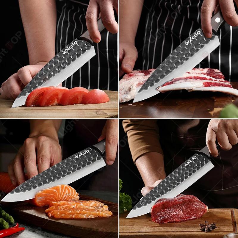 New Kitchen Knife Hand-forged Butcher Knives 5Cr15MoV Stainless Steel Pig Killing Knife Sharp Boning Knife Kitchen Accessories