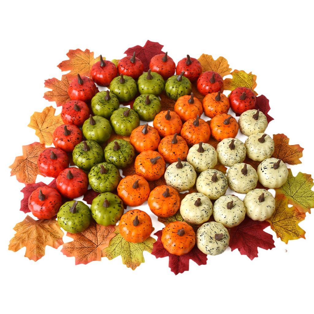 Decorative Pumpkins Vivid Artificial Mini Pumpkins Artificial Fruits Lifelike Fake Small Pumpkins For Home Decoration Home Decor