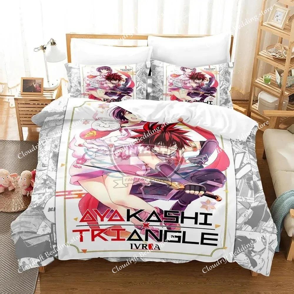 Anime Ayakashi Triangle Bedding Set Duvet Cover Bed Set Quilt Cover Pillowcase Comforter king Queen Size Boys Adult Bedding Set