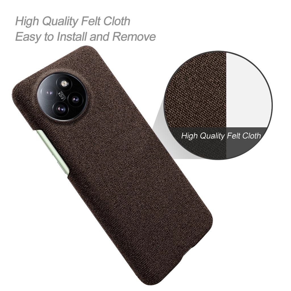 For Xiaomi Civi 4 Pro 5G/14 Civi 5G Shockproof Case Solid Color Fabric Cloth+PC Phone Cover