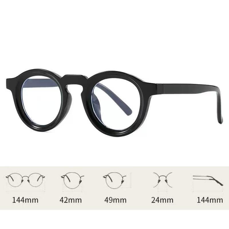 2026 New Classic Round-Frame Blue Light Blocking Reading Glasses Women's INS Style Fashionable Comfortable Presbyopia Glasses