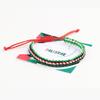 Adjustable Palestinian Woven Bracelet Palestinian Flag Handcrafted Bracelet Statement Hand String Braided Rope Bangle
