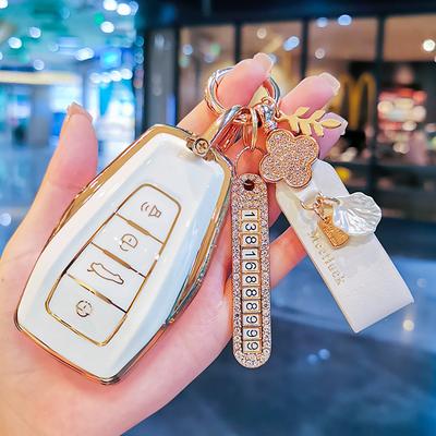 New TPU Car Remote Key Case Cover Protect Shell Bag For Geely Coolray 2019-2020 X6 X7 EX7 Emgrand Global Hawk GX7 Accessories