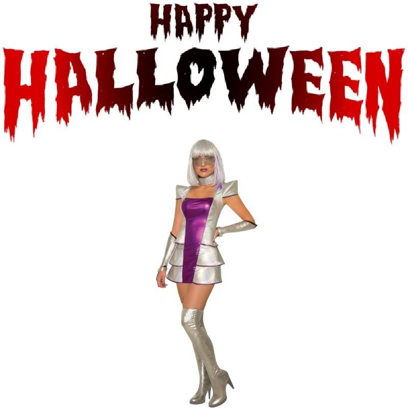 Elegant Women's Alien Astronaut Costume For Halloween Cosplay And Stage Performance M-xl Sizes