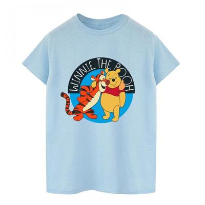 Womens/Ladies Winnie The Pooh With Tigger Cotton Boyfriend T-Shirt