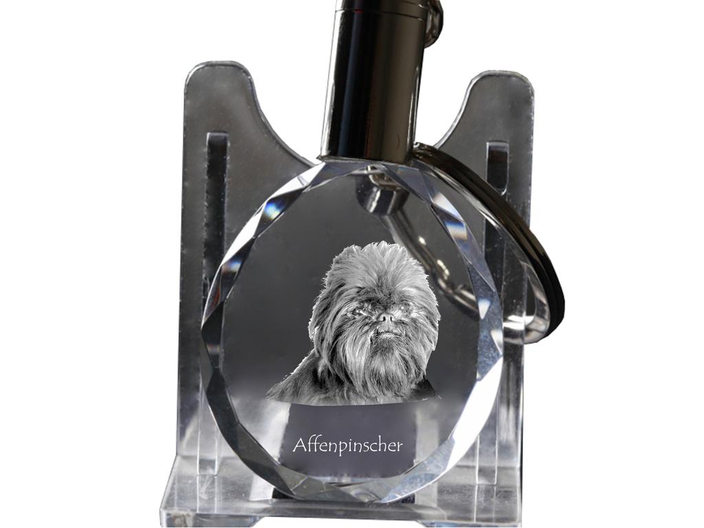Affenpinscher, Affen, Affie - Pendant with a Photo of a Dog, Crystal Key Ring In a Gift Box, a Unique Gift by Art-Dog