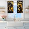 2pcs Domineering Golden Tiger Leopard Animal-themed Curtains   Semi-black-up Curtains   Suitable for Decorating Various Room Types
