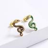 Domineering Exquisite Snake Earrings Asymmetric Women's Snake Earrings Colorful Handmade Enamel Jewelry Creative Party Jewelry