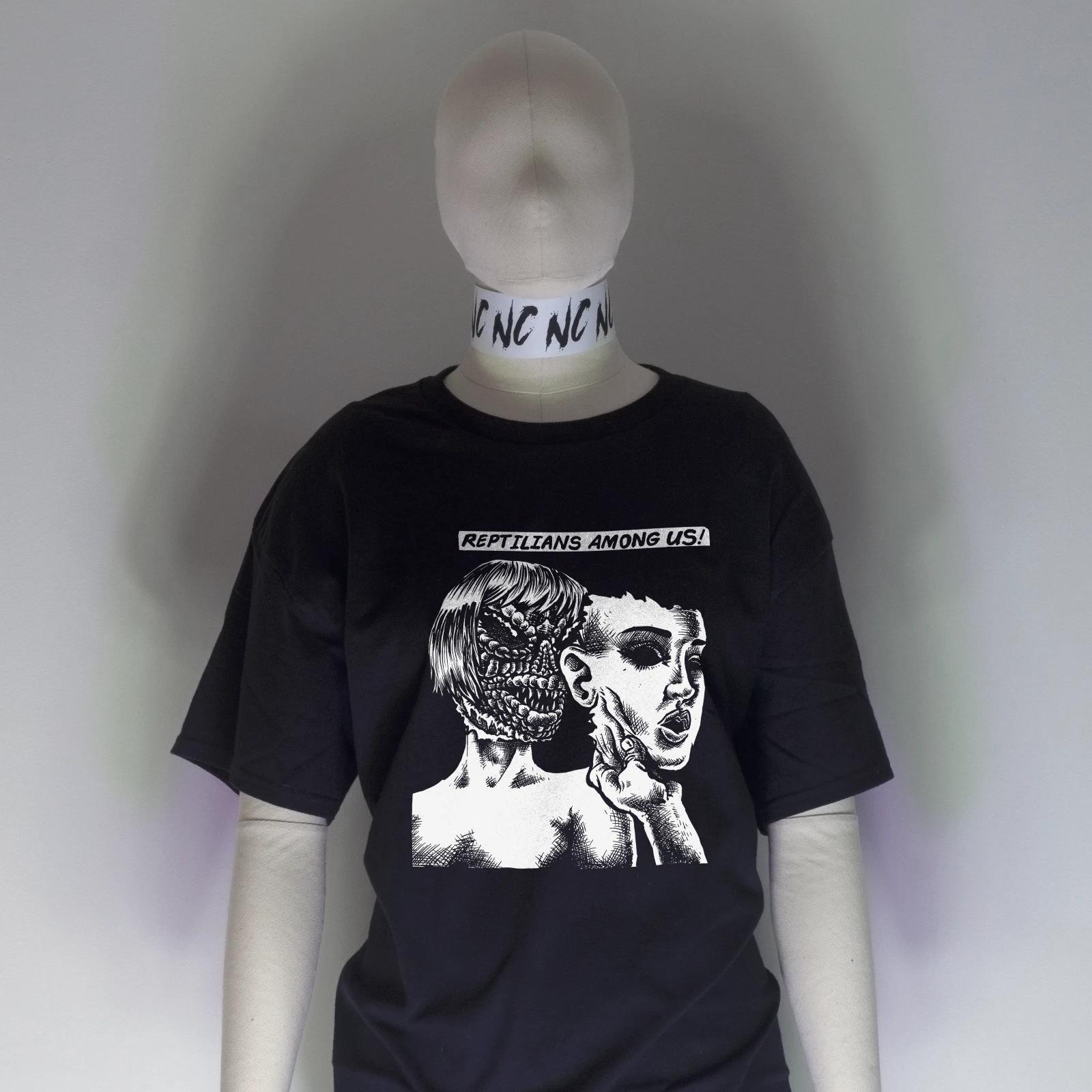 REPTILIANS AMONG US Shirt | UFO Ancient Aliens Anunnaki David Icke X-Files 3XL