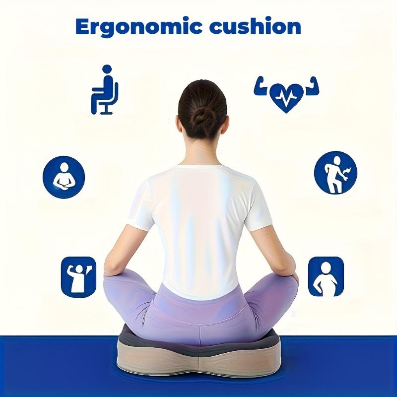 1pcs Office Car Memory Foam Seat Cushion - Orthopedic Coccyx Pad for Long Sitting Breathable Chair Pads for Back Pain Relief