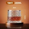 Tumbler Whiskyglas mit Boden Kristall Whiskygläser Retro Drehbar Rotierend Wein Brandy Glas Tasse Trinkgeschirr für Bar Zuhause
