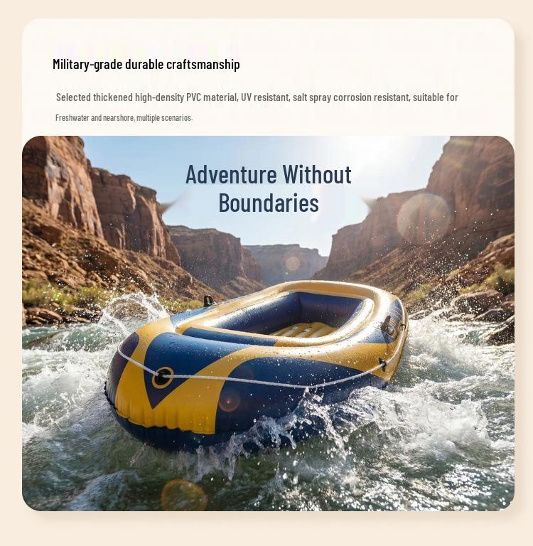 Durable Outdoor Inflatable Kayak: Fishing Boat with Thickened Wear-Resistant PVC
