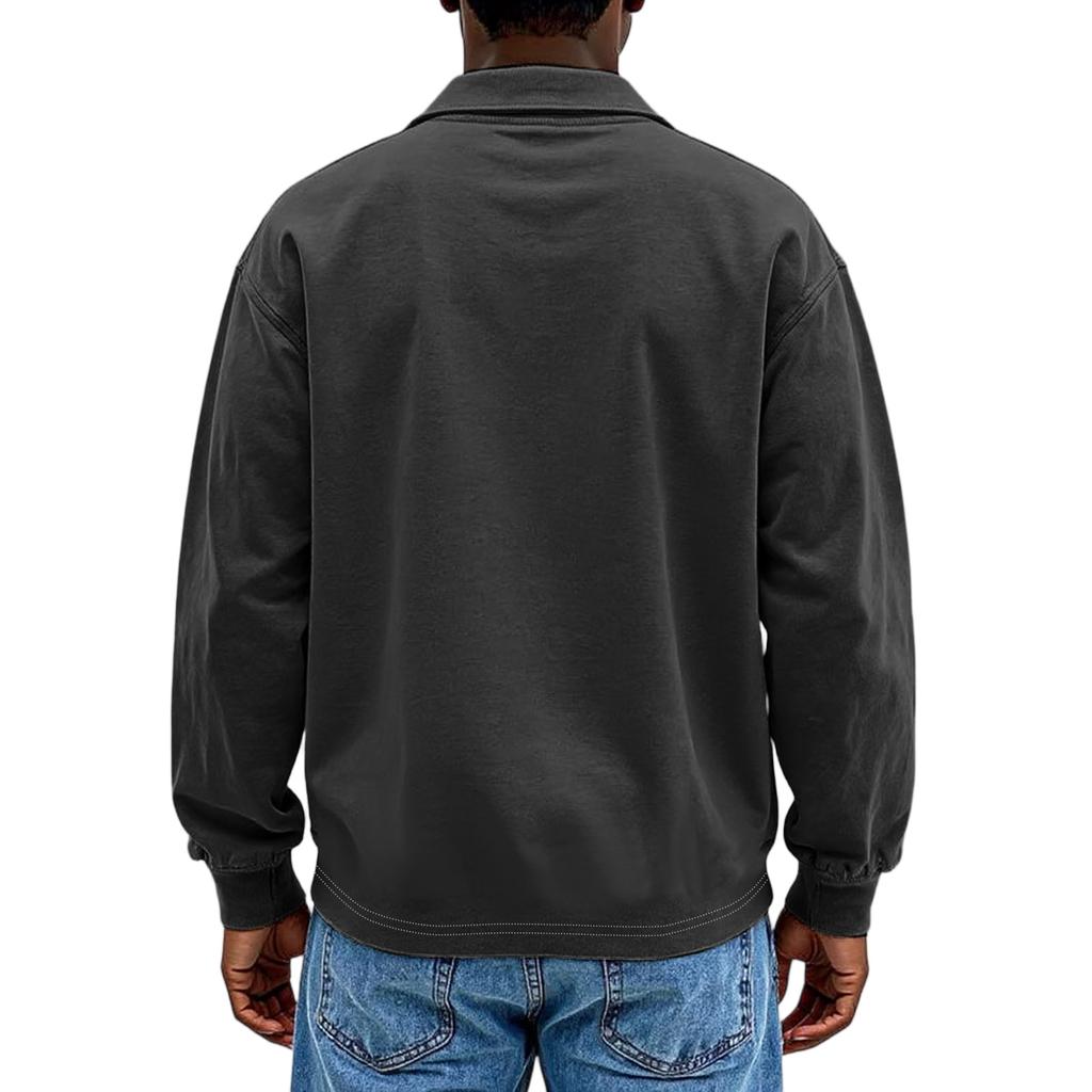 Herr  Affär  Fritid  Mångsidig  Långärmad  Nedvikt krage  Pullover  Skjorta