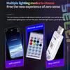 Full Color Streamer Car Ambient Lights RGB APP 64 Color Universal LED Interior Hidden Acrylic Strip Symphony Atmosphere Lamps