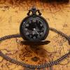 2pcs/set, Men's Pocket Watches, Antique Pocket Watch 'Grandpa' Vintage Quartz Punk Necklace Pendant Alloy Watch Art Collection Gifts.