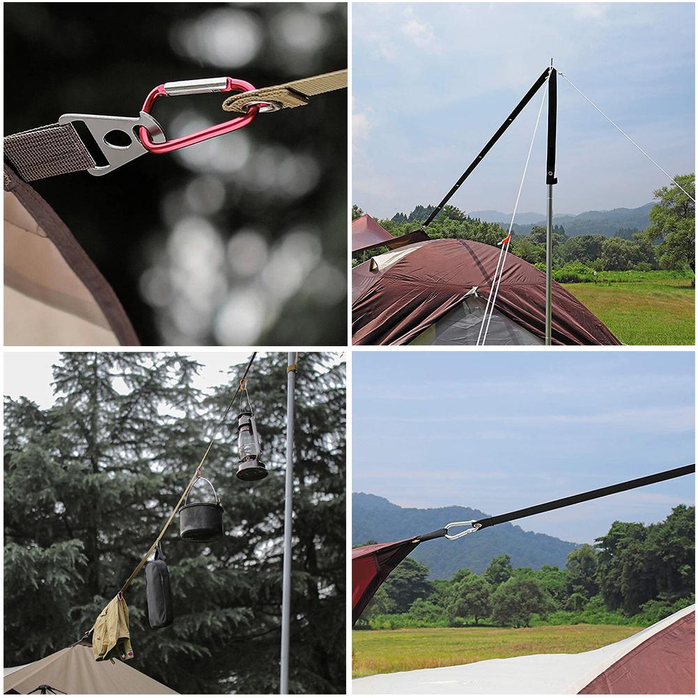 Outdoor Camping Lanyard Hanger Campsite Extension Strap Anti Slip Canopy Strap Clothesline for Camper Family RV Trailer