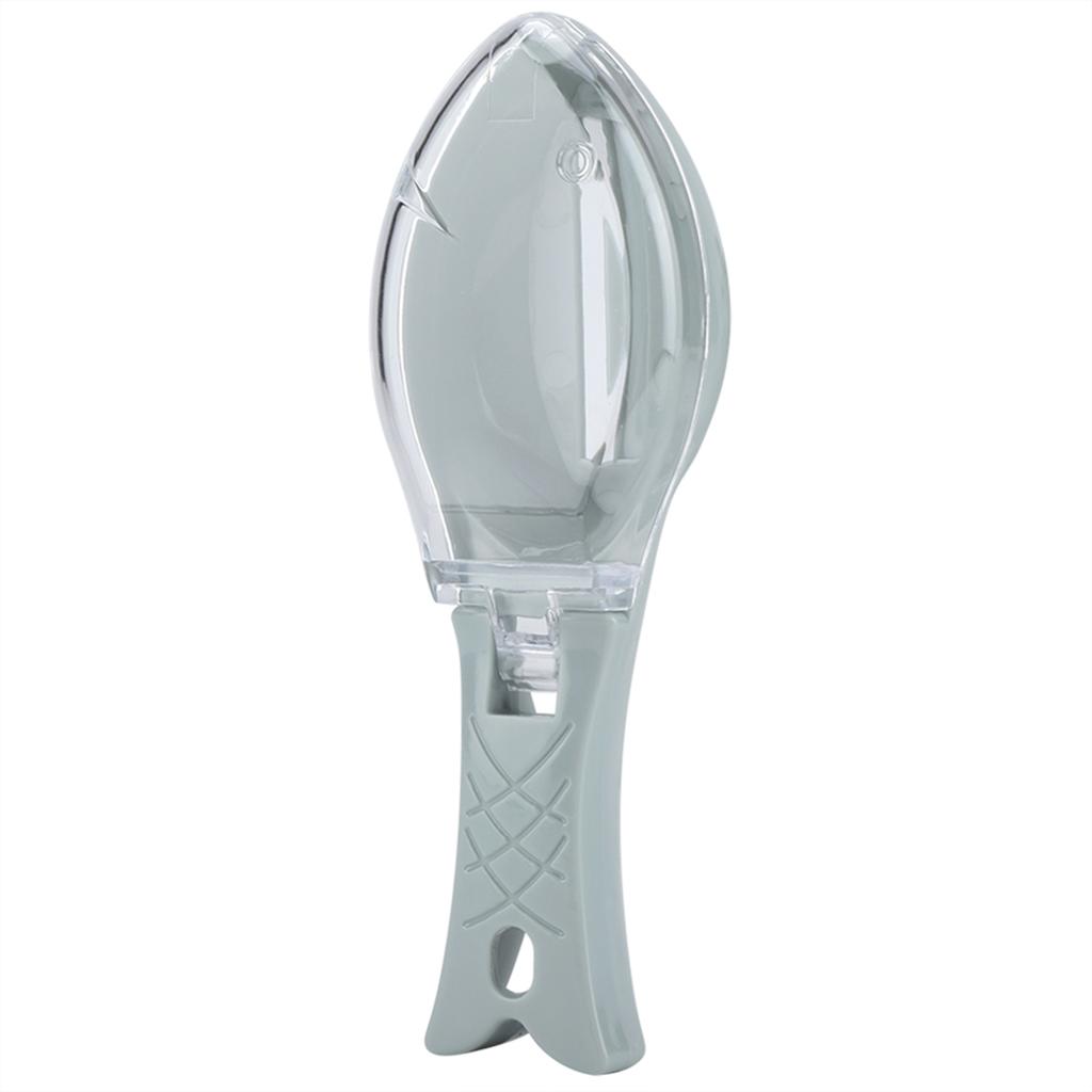 Fast Remove Fish Skin Scraping Brush Plastic Scraper Kitchen Cleaning Fishes Knife(White)