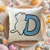Kindergarten Children Learn Cartoon Cat Letters Pillow Case Sofa Living Room Bedroom Headboard Backrest Cushion Square Cushion
