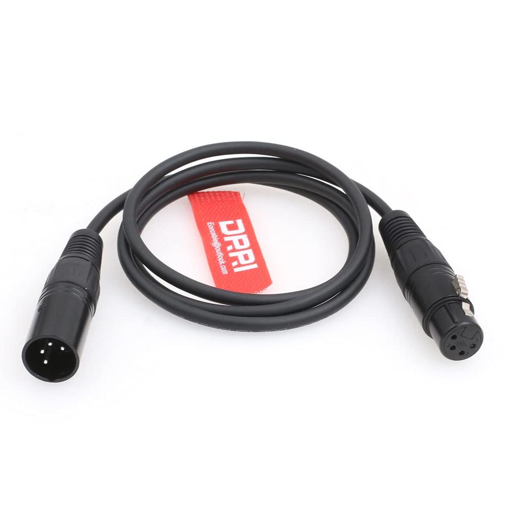 DRRI XLR Male to XLR Female Balanced Headphone Cable Extension Cable for Studio Audio Sennheiser HD600 4-Pin 4-Pin Amplifiers, Gear, Instruments,