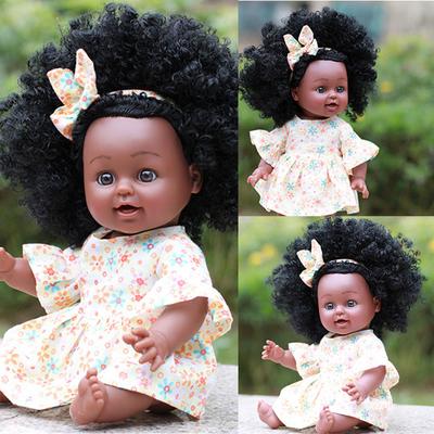 Black Girl Dolls  American Play Dolls Lifelike 35cm Baby Play Dolls