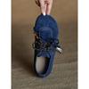 Trend matte cowhide blue Dexun shoes women's fashion casual shoes 2025 new autumn soft leather women's shoes single shoes