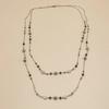 Long Flower Necklace Beaded Geometric Necklace Fashion Sweater Chain
